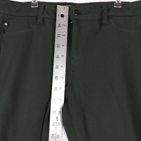 Liverpool Womens Pants Skinny Ankle Stretch Green Faux Pockets Mid Rise 6 - Picture 7 of 16